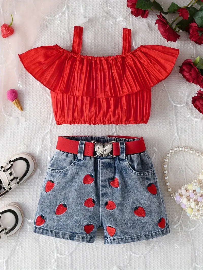 2-Piece Casual Girl's Shorts