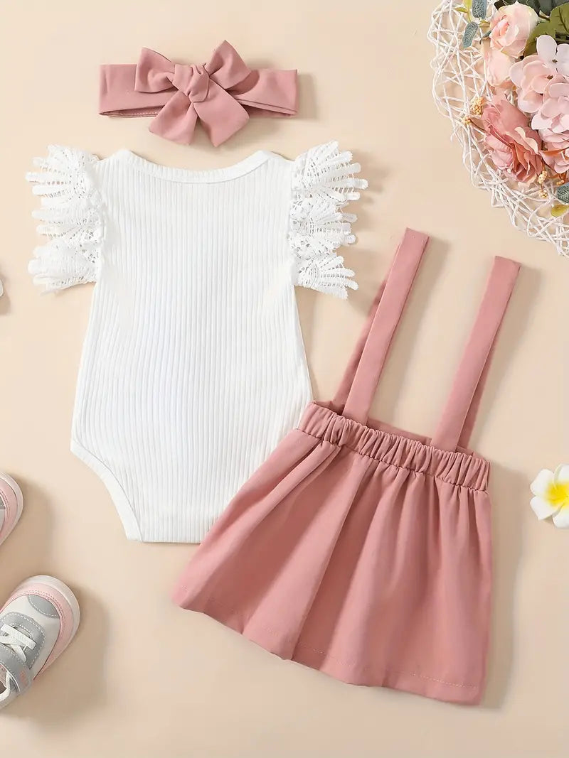 Infant Girls Summer 3Pcs Outfit Sets