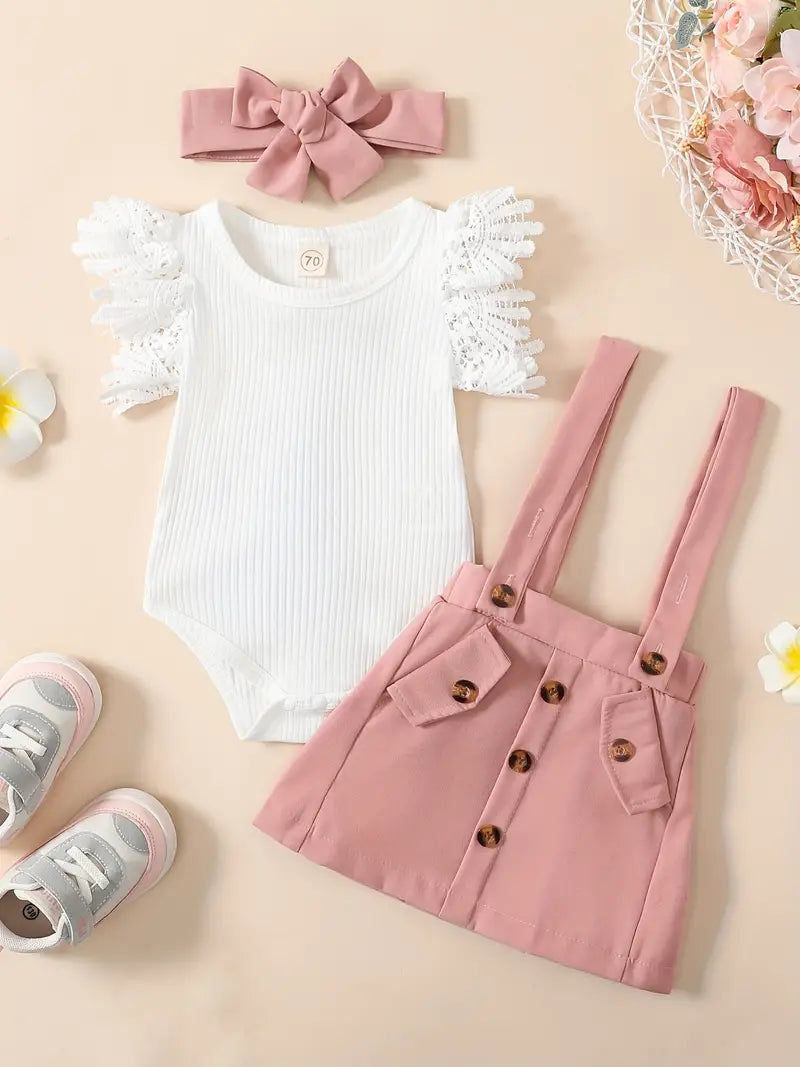 Infant Girls Summer 3Pcs Outfit Sets