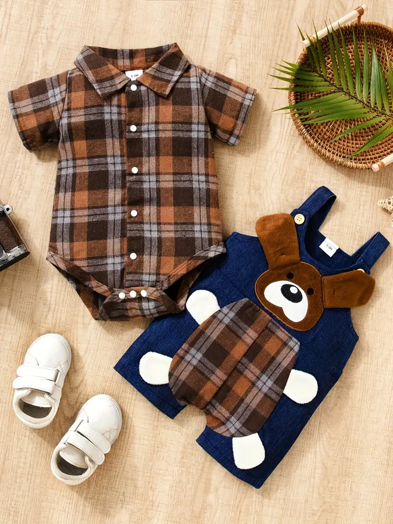 Baby Boys 2pcs Infant & Toddler's Plaid Summer Set